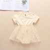 MyKids-USA Baby Girl Embroidery Daisy Short-Sleeved Round Collar Dress - 2 of 4