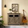 Two Large Cabinets, Sideboards, And Side Table Cabinets, Suitable For The Entrance Hall And The Sideboard Tables In The Dining Room. - 2 of 4