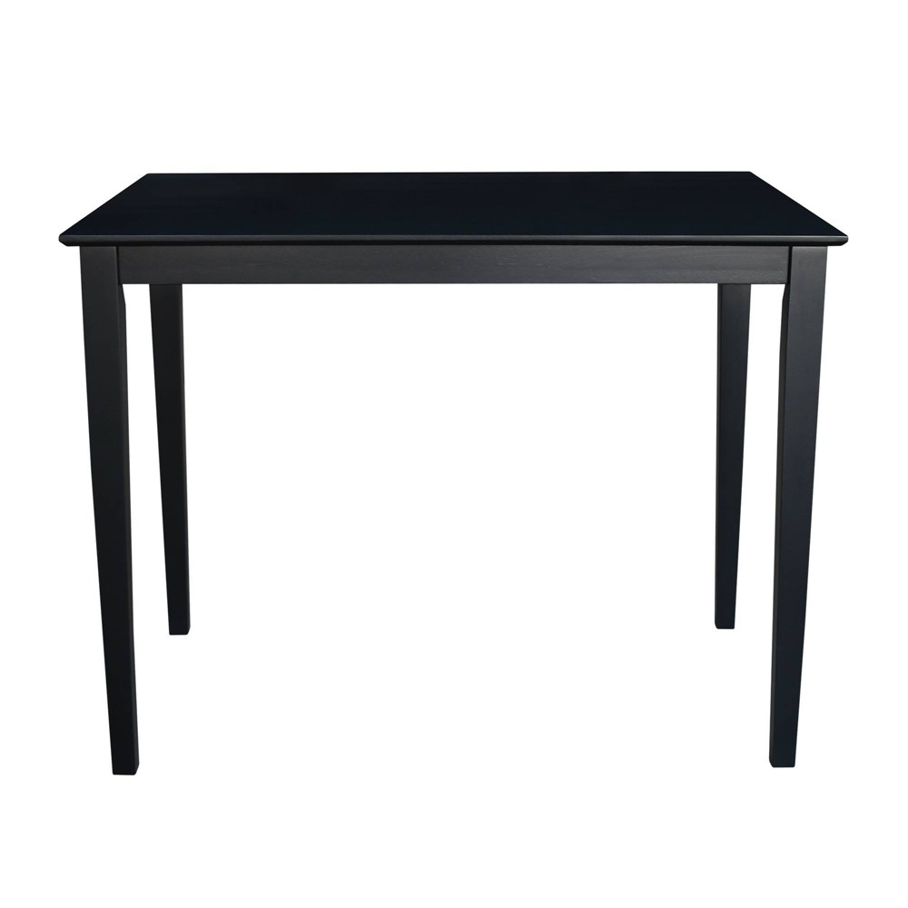 Photos - Garden & Outdoor Decoration 30' X 48' Solid Wood Top Counter Height Table with Shaker Legs Black - International Concepts