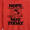 Boys' - Peanuts - Joe Cool Nope Not Today Long Sleeve Graphic T-Shirt - 2 of 4