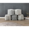 Sapphtopaz Modern Ottoman Square Pouf, Plush Upholstered Footstool with Fabric Floor Pouf, Bean Bag Chair for Bedroom, Living Room - 4 of 4