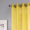RT Designers Collection Wanda Box Voile Light Filtering One Grommet Curtain Panel 54" x 90" Neon yellow - 2 of 3
