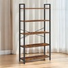 5-Tier Tall Bookshelf, Bookcase with Steel Frame, Book Shelf for Living Room, Home Office, Study, 11.8 x 31.5 x 60.6 Inches, Industrial Style - 2 of 3
