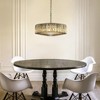 ALOADECOR 24'' Unique Modern Crystal Chandelier 6-Light Luxury Matte Black Pendant with Clear Crystal For Dining Room And Entryway - 4 of 4