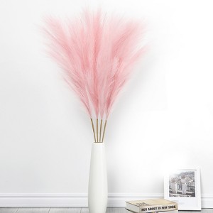 4 PCs Extra Large Faux Pampas Grass Decor, 44 Inch Large Tall Fluffy Artificial Pampas Grass Fake Dried Flowers Decor, Boho Home Decor - 1 of 4