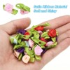 Unique Bargains Satin Mini DIY Crafts Sewing Ribbon Roses with Leaves 100 Pcs - 2 of 4