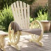 vidaXL Garden Adirondack Chair Natural Wood Solid Fir Wood - Brown Chair 1 - 2 of 4