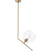 Elegant Lighting Ryland 1 light Brassand Clear glass pendant - 3 of 4