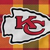 NFL Kansas City Chiefs Plaid Steel Royal Plush Faux Shearling Blanket - 2 of 2