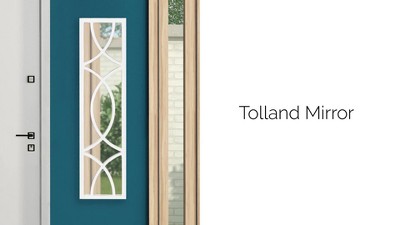 Tolland Farmhouse Fretwork Wooden Wall Mirror, 24x36, Rustic Brown