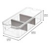 iDesign Large Fridge Organizer Bin with Removable Divider -  Clear/Gray - 2 of 4