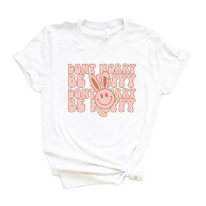 Simply Sage Market Women's Don't Worry Be Hoppy Stacked Short Sleeve Graphic Tee - 1 of 3