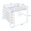 Loft Bed with 4-Tier Shelves, Metal Bedframe with Storage Shelf and Grid Guardrail for Adults Teens Kids - 2 of 4