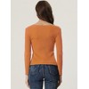 Allegra K Women's Sweetheart Neck Casual Long Sleeve Slim Fit Pullover Sweater - 4 of 4