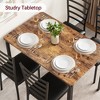 5-Piece Kitchen Dining Room Table Chair Set, Metal Frame Dining Set with Wooden Tabletop, Square Dinner Table, Easy Assembly, for Home - 4 of 4