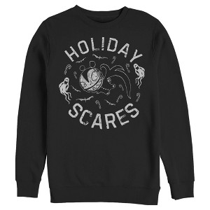 Men's The Nightmare Before Christmas Scary Teddy Holiday Scares Sweatshirt - 1 of 4