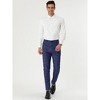 Lars Amadeus Men's Plaid Printed Slim Fit Flat Front Business Dress Pants - 3 of 4