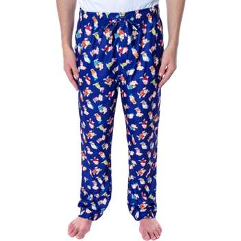 Looney Tunes Mens Pyjamas, Adult Grey Loungewear Pants & White T-Shirt  Complete PJ Set, Bugs Bunny Taz Daffy Duck