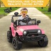 12V Kids Ride On Truck with Parent Remote Control, Spring Suspension, LED Lights, Bluetooth, Off-Road Electric Car - 2 of 4