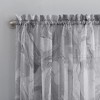 No. 918 Sheer Cristo Crushed Voile Rod Pocket Curtain Panel Gray - 4 of 4