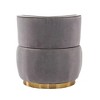 360 Degree Swivel Accent Sofa Chairs, Round Armchairs with Wide Upholstered, Fluffy Velvet Fabric Chair - 2 of 3