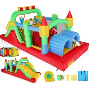 HOMDOX 18x8.2FT Large Inflatable Bounce House for Kids 3-12, Blow up Obstacle Course w/Dual Slide, Dual Tunnels, Obstacle Climbing, Jump Bouncy Castle - 1 of 4
