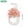 Unique Bargains Artificial Floral Decorative Wrist Corsage Bracelet Rose 6 Pcs - 3 of 4