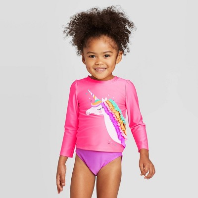 unicorn rash guard swimsuit