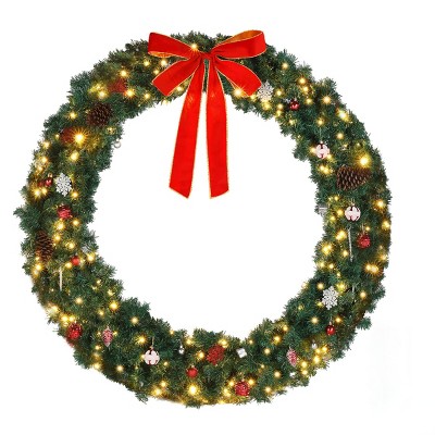 FURNIinspire Decorative Holiday Scene Props 450 Branches PVC Bow Decoration Garden Garland for Holiday Party, Green, 7.87"*47.24"*47.24"