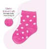 Rising Star Infant Socks for Baby Girls, Crew Ankle Cotton Infant Socks 0-12 months- 8 pack (Pink Princess) - 3 of 4