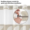 Americanflat 72x75 Hookless Shower Curtain - Abstract Khaki Cream Shower Curtain with Sheer Panel, Snap-In Liner, and Grommets - 100% Polyester - 3 of 4