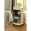 Church St Metal Side Table White - StyleCraft: Rustic, Rolling Casters, No Assembly Required - image 4 of 4