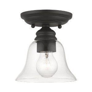 Livex Lighting Moreland 1 - Light Semi-Flush Mount in  Black - 1 of 1