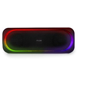 Sakar MUZ6005 Bluetooth Speaker with Multi-Color Lighting Around Grill - Black - 1 of 4