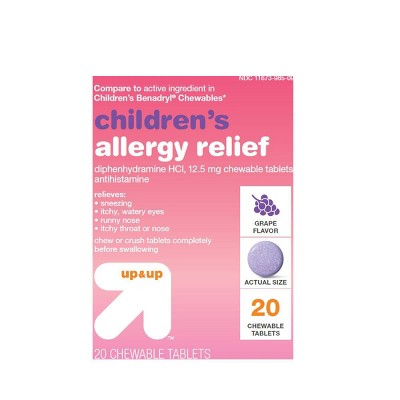 Children's Diphenhydramine Allergy Relief Chewable Tablets - Grape - up & up™