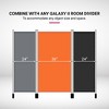 Proman Products Galaxy II Room Divider – Water-Repellent Beige Fabric, Black Metal Frame, Large 74.25" Wide, Indoor/Outdoor Use - 4 of 4
