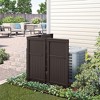 Suncast Backyard Patio Screen Gate w/ Backyard Patio Wicker Resin Storage Box - 3 of 4