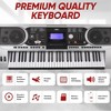 Karaoke Keyboard for Singing with 61 Keys, Waterproof Case, Stand, Pedal, and Headset - 2 of 4