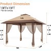 13x13FT  Gazebo Tent w/Mosquito Net & Double Roof, Instant Canopy for Patio/Backyard Clearance - 4 of 4