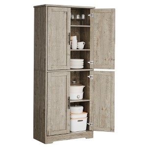 Pantry Cabinet,70" Tall Kitchen Pantry Cabinet with Doors and Adjustable Shelves, Freestanding Cupboard, Tall Storage Cabinet for Bathroom - 1 of 4