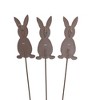 Round Top Collection 16.0 Inch Fenced Bunny Trio Stakes Easter Rabbit Yard Decor Decorative Garden Stakes - 3 of 3