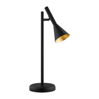 1-Light Cortaderas Table Lamp Gold Interior Shade Black - EGLO