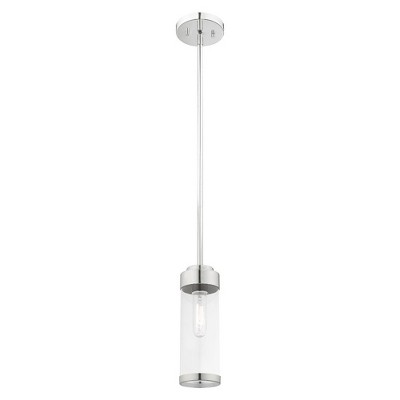 Polished Chrome Mini Pendant with Clear Glass Shade