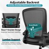 KERDOM Ergonomic Office Chair, Adjustable Lumbar Support, Breathable Mesh Fabric, Durable and Reliable, Black - 3 of 4