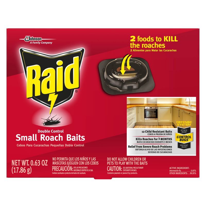 Raid Small Roach Baits Double Control - 12ct, 4 of 10