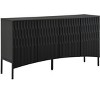 Elegant Sideboard Featuring Curved Bottom Doors with Arched Groove Design in a Stylish Four-Door Layout,Suitable for Living Rooms,Entrance and Study - 4 of 4