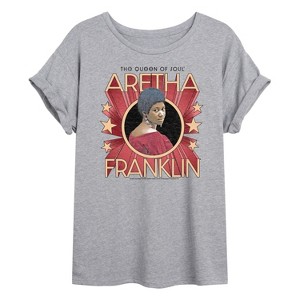 Women's - Aretha Franklin - The Queen of Soul Oversized Graphic T-Shirt - 1 of 4