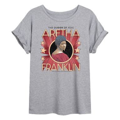 Women's Aretha Franklin The Queen of Soul Oversized Graphic T