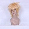 Unique Bargains Women's Curly Wigs 13" Yellow with Wig Cap - 2 of 4