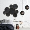 LuxenHome Abstract Black with Gold 43" Wide Metal Wall Art Decor Wall Art Home Decor Ornament Decoration - 2 of 4